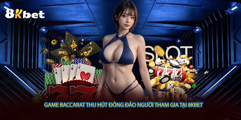 Game Baccarat thu hút đông đảo người tham gia tại 8KBET